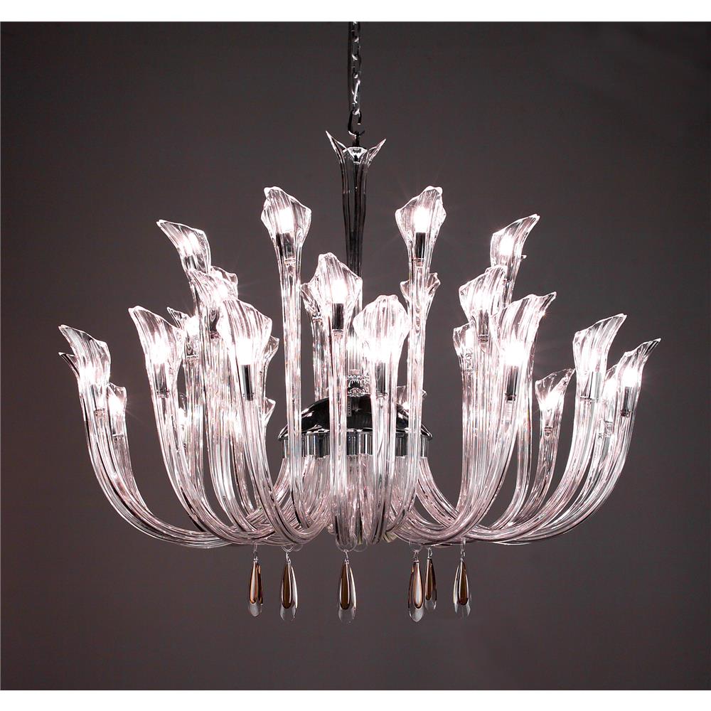 Classic Lighting 82025 CH GT Inspiration Chandelier in Chrome with Golden Teak