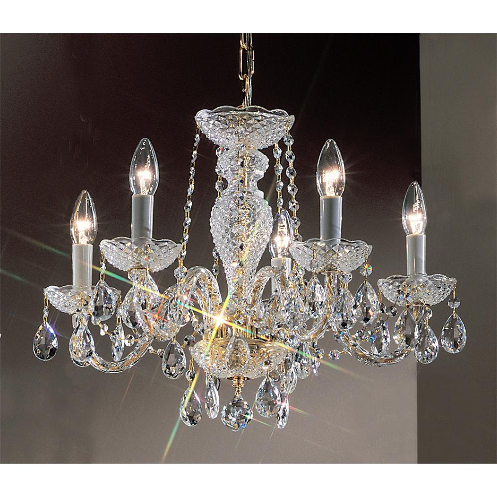 Classic Lighting 8205 GP I Monticello Chandelier in Gold Plated with Italian Crystal