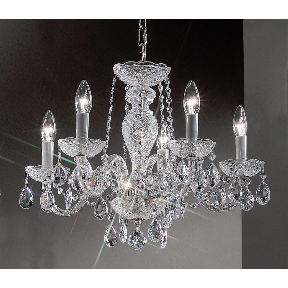 Classic Lighting 8235 CH I Monticello Chandelier in Chrome with Italian Crystal