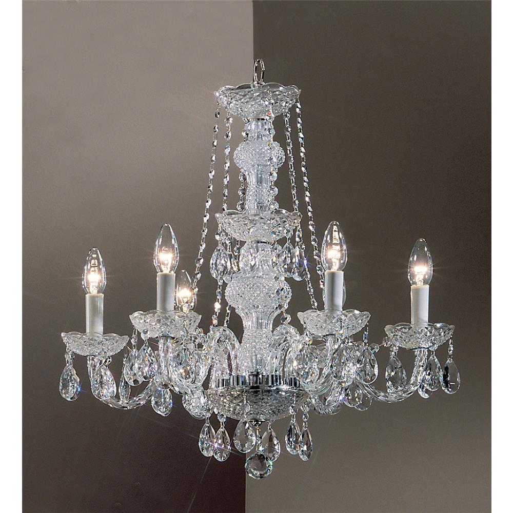 Classic Lighting 8236 CH I Monticello Chandelier in Chrome with Italian Crystal