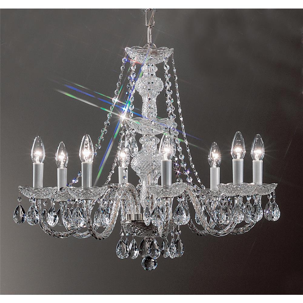 Classic Lighting 8238 CH I Monticello Chandelier in Chrome with Italian Crystal