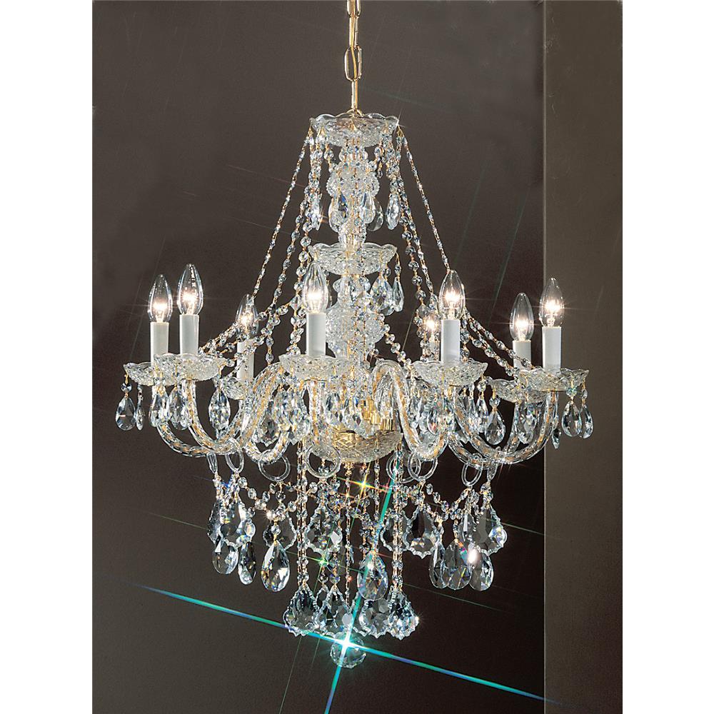 Classic Lighting 8249 GP C Monticello Chandelier in Gold Plated with Crystalique