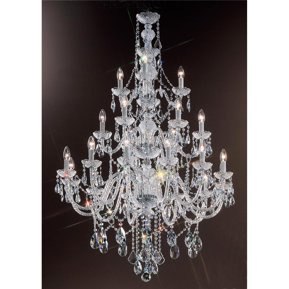 Classic Lighting 8251 CH C Monticello Chandelier in Chrome with Crystalique