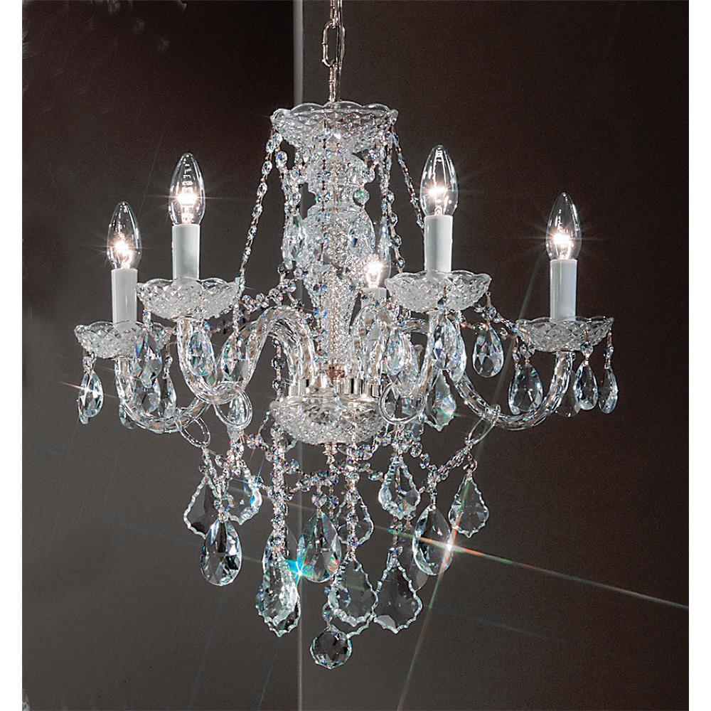 Classic Lighting 8255 CH C Monticello Chandelier in Chrome with Crystalique