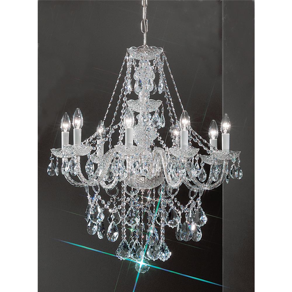 Classic Lighting 8258 CH C Monticello Chandelier in Chrome with Crystalique