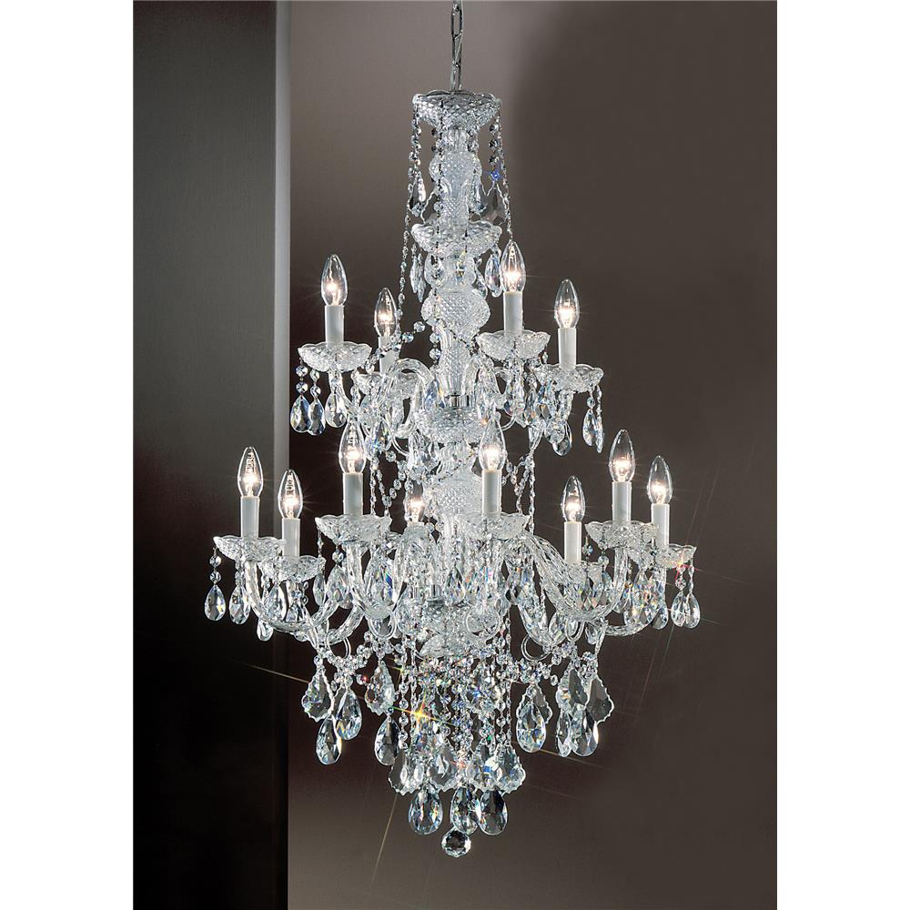 Classic Lighting 8259 CH C Monticello Chandelier in Chrome with Crystalique