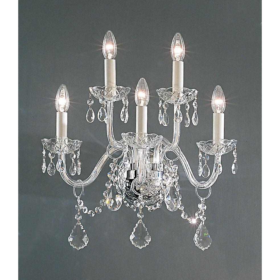 Classic Lighting 8260 CH C Bohemia Wall Sconce in Chrome with Crystalique