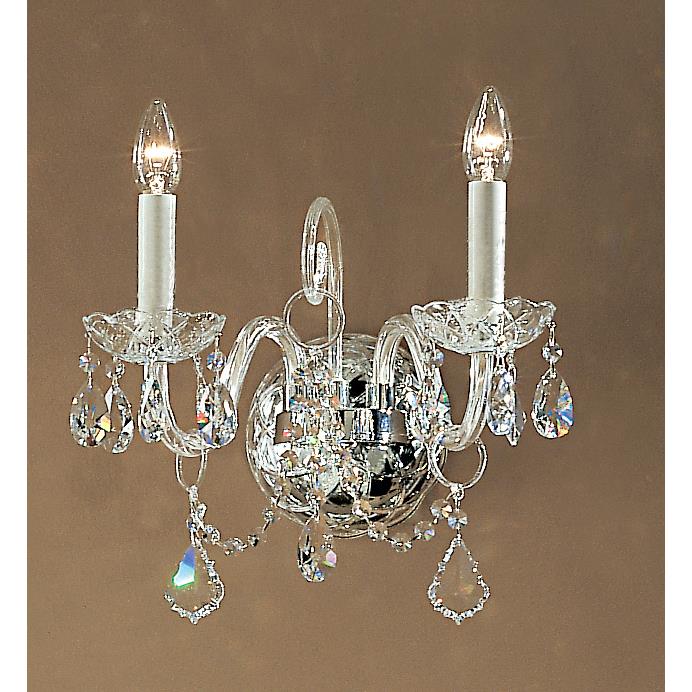 Classic Lighting 8272 G C Bohemia Wall Sconce in 24k Gold Plated with Crystalique
