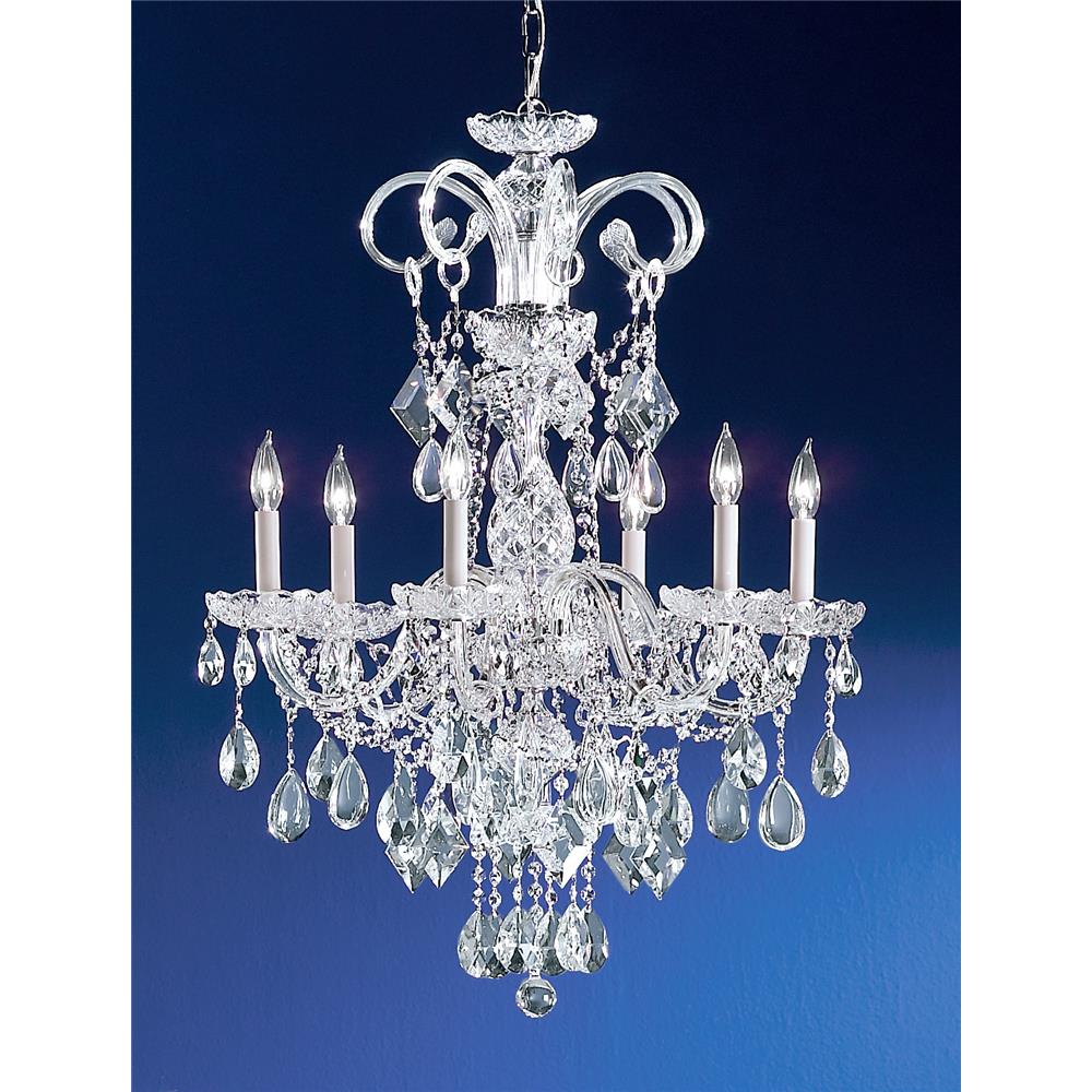 Classic Lighting 8286 CH C Prague Chandelier in Chrome with Crystalique