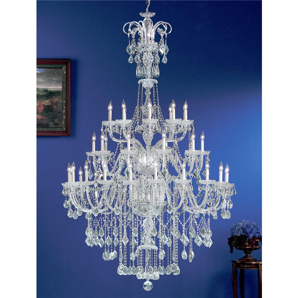 Classic Lighting 8289 CH C Prague Chandelier in Chrome with Crystalique