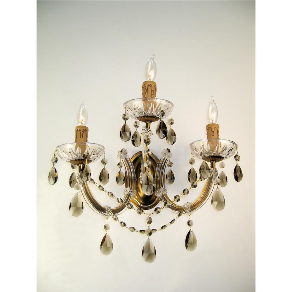 Classic Lighting 8343 CH CGT Rialto Traditional Wall Sconce in Chrome with Crystalique Golden Teak