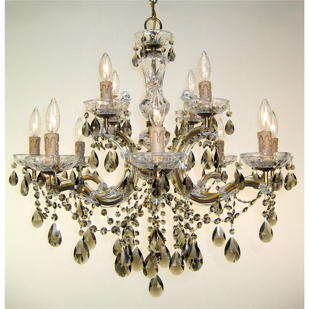 Classic Lighting 8344 RNB CGT Rialto Traditional Chandelier in Renovation Brass with Crystalique Golden Teak