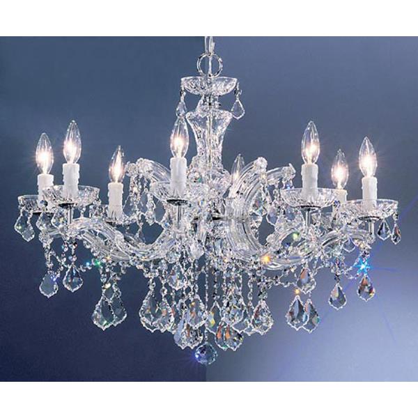 Classic Lighting 8348 CH CP Rialto Traditional Chandelier in Chrome with Crystalique-Plus