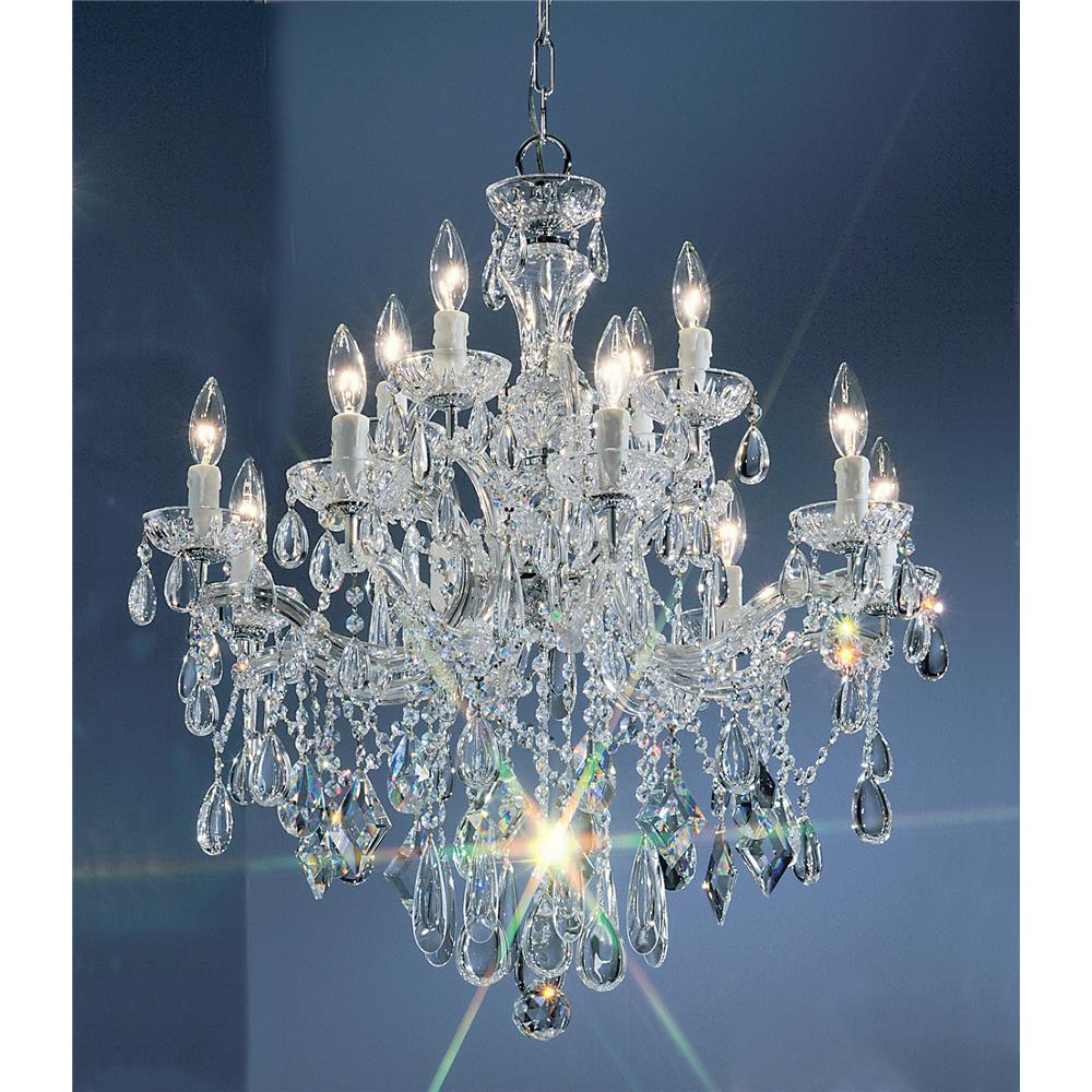 Classic Lighting 8354 CH C Rialto Contemporary Chandelier in Chrome with Crystalique