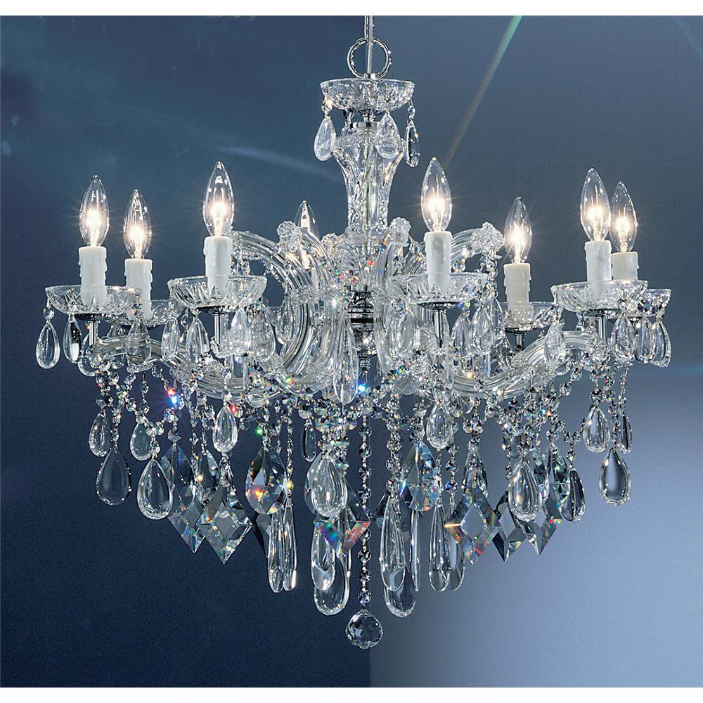 Classic Lighting 8358 CH C Rialto Contemporary Chandelier in Chrome with Crystalique