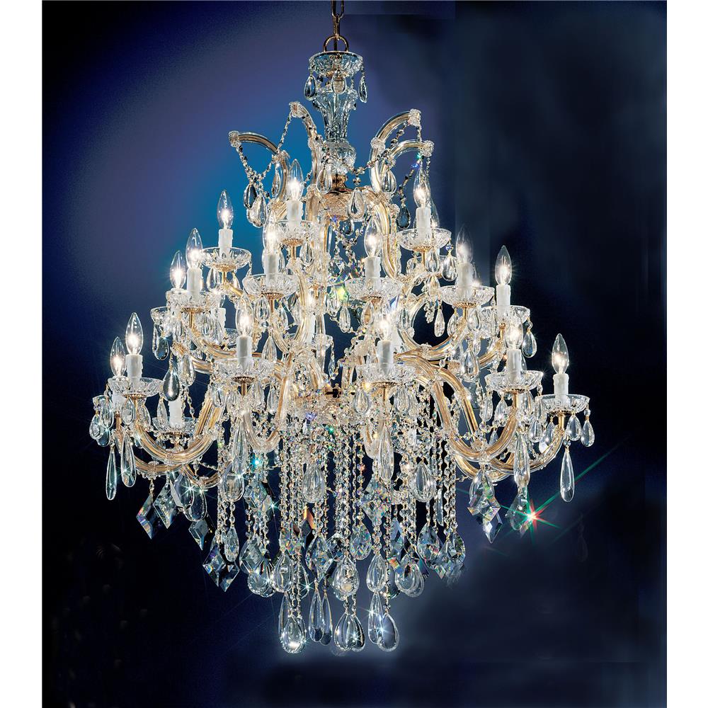 Classic Lighting 8359 GP C Rialto Contemporary Chandelier in Gold Plated with Crystalique