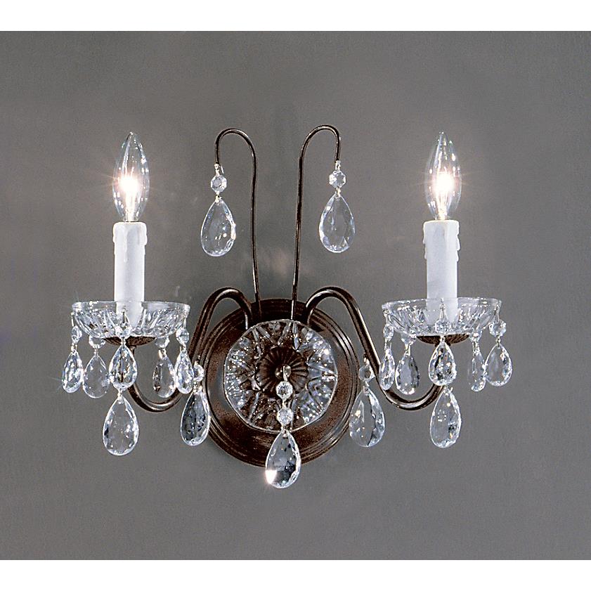 Classic Lighting 8372 CH I Daniele Wall Sconce in Chrome with Italian Crystal