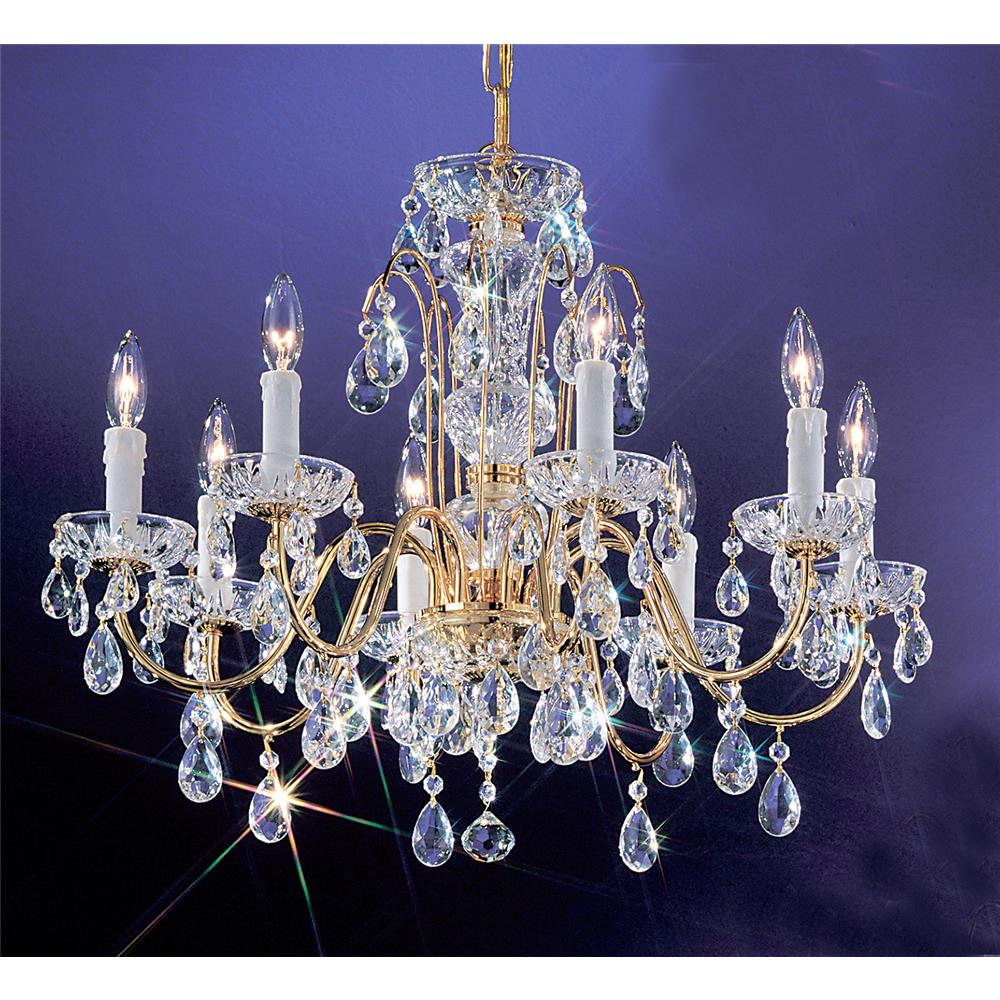 Classic Lighting 8378 GP I Daniele Chandelier in Gold Plated with Italian Crystal