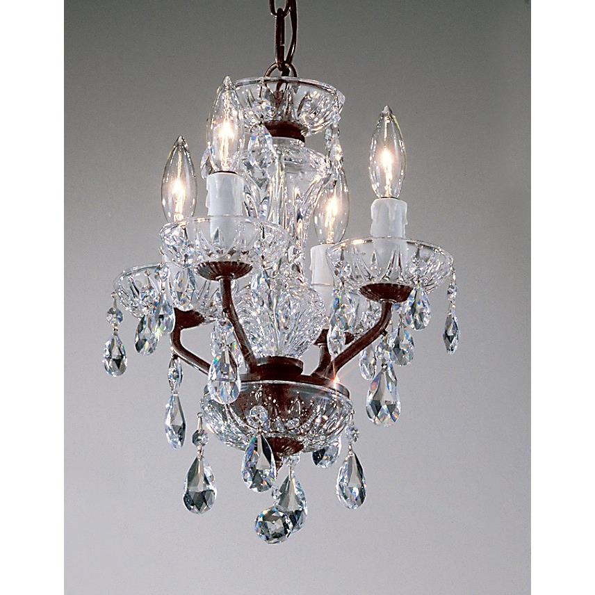 Classic Lighting 8384 GP C Daniele Mini Chandelier in Gold Plated with Crystalique