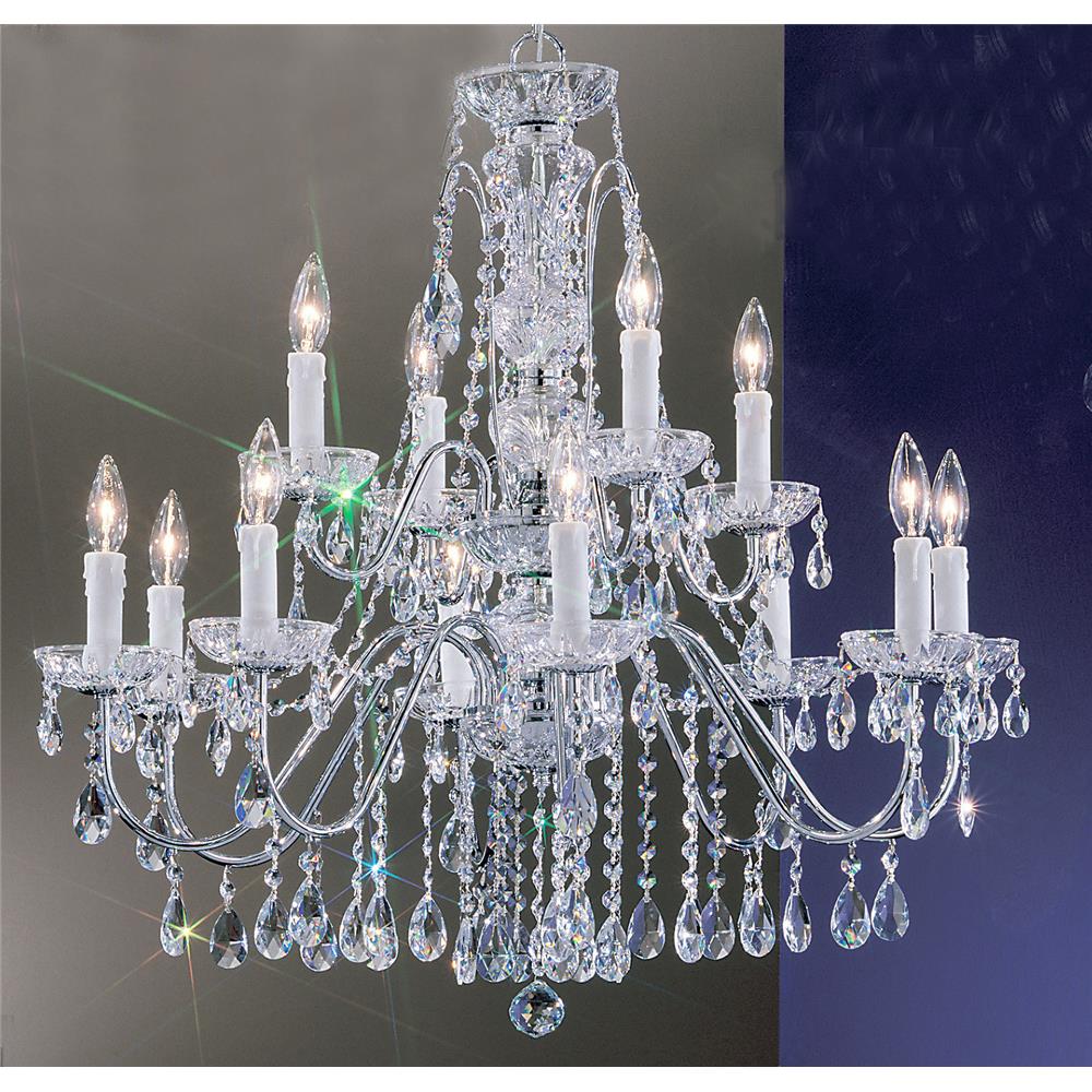Classic Lighting 8389 CH C Daniele Chandelier in Chrome with Crystalique