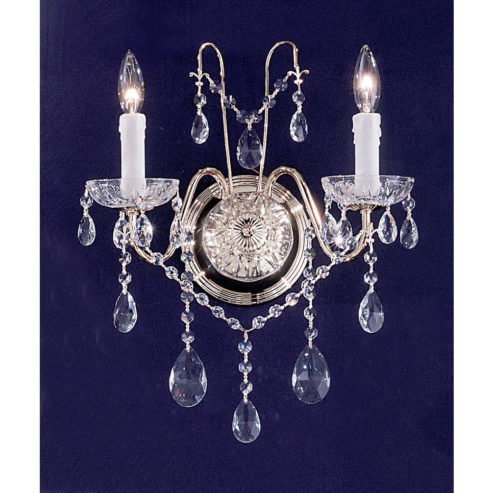 Classic Lighting 8392 CH C Daniele Wall Sconce in Chrome with Crystalique