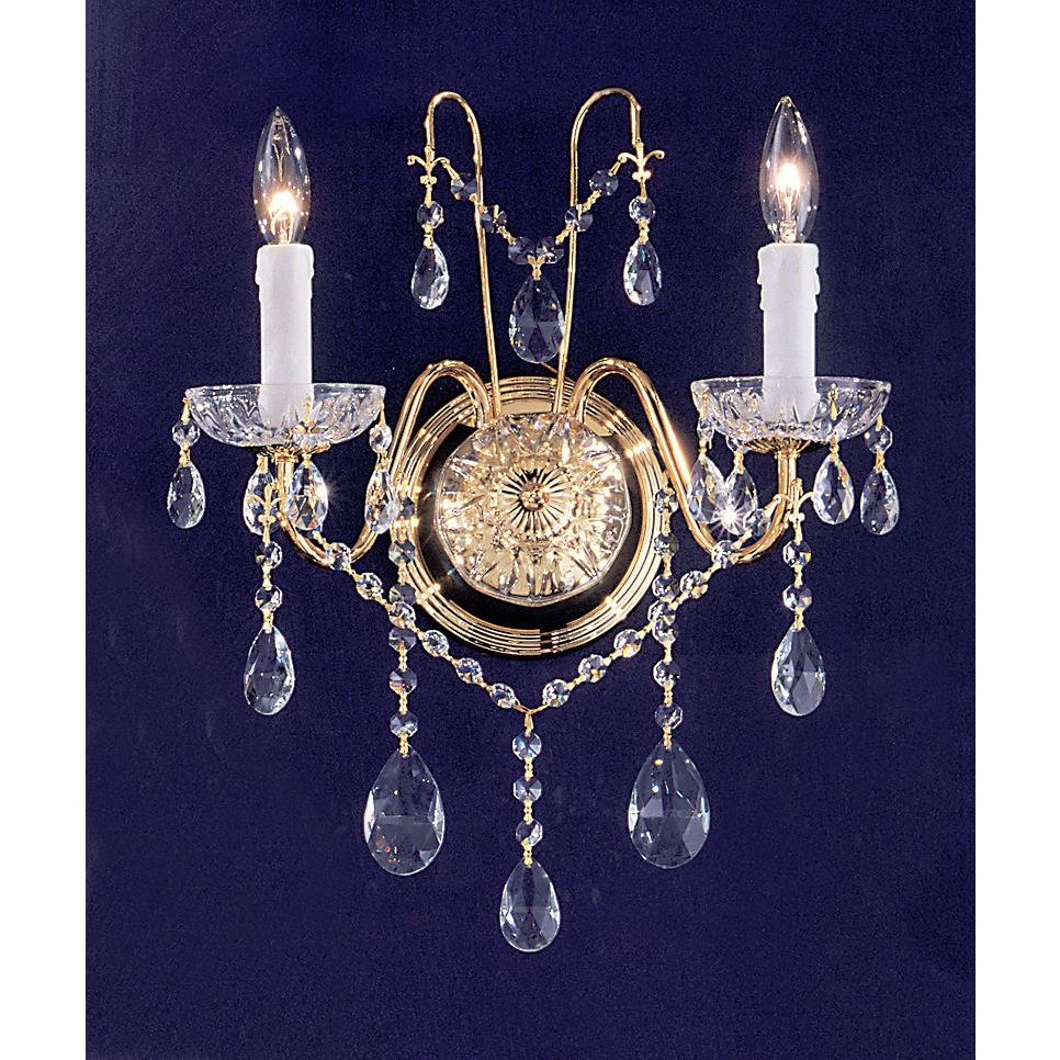 Classic Lighting 8392 GP C Daniele Wall Sconce in Gold Plated with Crystalique