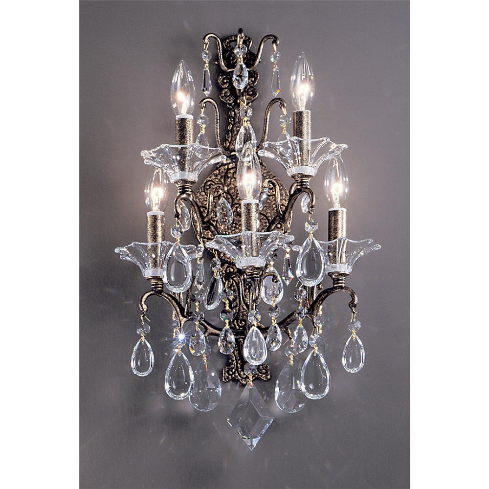 Classic Lighting 9055 CH GAT Garden of Versailles Wall Sconce in Chrome with Grapes Amethyst
