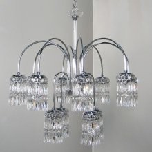 Classic Lighting 1088 EBG CP Cascade Chandelier in English Bronze with Gold with Crystalique-Plus