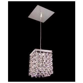 Classic Lighting 16101 CGT Bedazzle Pendant in Chrome with Crystalique-Plus Golden Teak