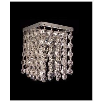 Classic Lighting 16102 SBO Bedazzle Wall Sconce in Chrome with Swarovski Elements Boudreaux Red