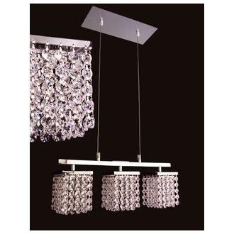 Classic Lighting 16103 AG Bedazzle Linear Chandelier in Chrome with Crystalique-Plus Antique Green