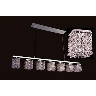 Classic Lighting 16107 CGT Bedazzle Linear Chandelier in Chrome with Crystalique-Plus Golden Teak