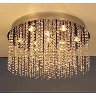 Classic Lighting 16121-108 CP Crystal Rain Flush Mount Chandelier in Chrome with Crystalique-Plus