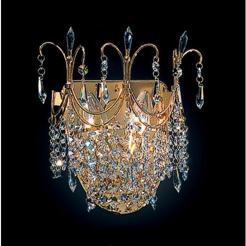 Classic Lighting 1755 CP Crown Wall Sconce in Chrome with Crystalique-Plus