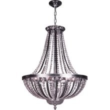 Classic Lighting 1925 CHB CP Terragona Pendant in Chrome with Black Patina with Crystalique-Plus