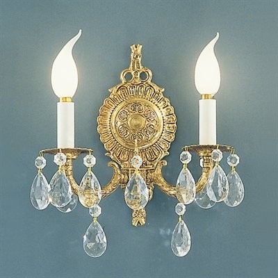 Classic Lighting 5222 MS I Barcelona Wall Sconce in Millennium Silver with Italian Crystal