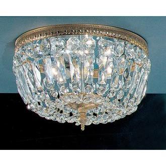Classic Lighting 52312 MS I Crystal Baskets Flush Ceiling Mount in Millennium Silver with Italian Crystal