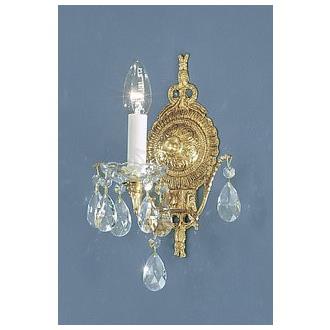 Classic Lighting 5531 OWB C Madrid Wall Sconce in Olde World Bronze with Crystalique