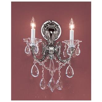 Classic Lighting 57002 EP C Via Venteo Wall Sconce in Ebony Pearl with Crystalique