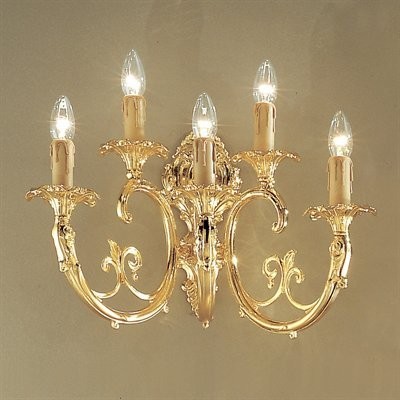 Classic Lighting 5705 G C Princeton Wall Sconce in 24k Gold Plated with Crystalique