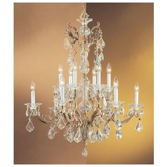 Classic Lighting 57112 MS CBK Via Firenze Chandelier in Millennium Silver with Crystalique Black