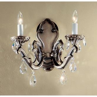 Classic Lighting 57202 RB C Princeton II Wall Sconce in Roman Bronze with Crystalique