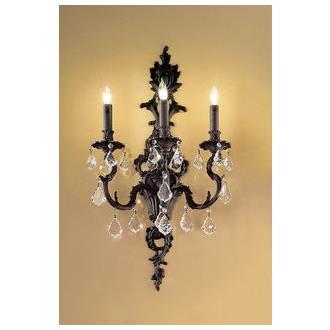 Classic Lighting 57343 AGB CP Majestic Wall Sconce in Aged Bronze with Crystalique-Plus