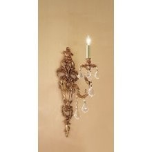 Classic Lighting 57351 FG CP Majestic Imperial Wall Sconce in French Gold with Crystalique-Plus