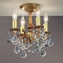 Classic Lighting 57355 FG CP Majestic Imperial Semi-Flush Ceiling Mount in French Gold with Crystalique-Plus