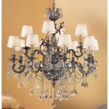 Classic Lighting 57359 AGP CP Majestic Imperial Chandelier in Aged Pewter with Crystalique-Plus