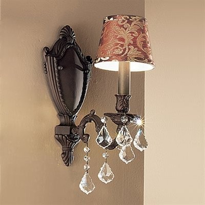 Classic Lighting 57371 AGB CP Chateau Wall Sconce in Aged Bronze with Crystalique-Plus
