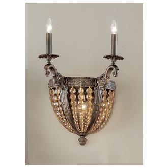 Classic Lighting 5762 AGB AI Merlot Wall Sconce in Aged Bronze with Antique Italian