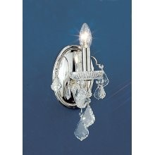 Classic Lighting 8101 CH C Maria Theresa Wall Sconce in Chrome with Crystalique
