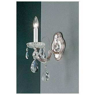 Classic Lighting 8127 CH C Maria Theresa Wall Sconce in Chrome with Crystalique